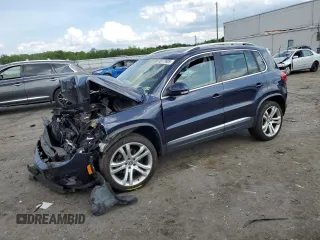 2016 Volkswagen Tiguan SEL with VIN WVGAV7AXXGW555809, listed as a Copart auction lot 55177805 with 40,676 mi miles and Salvage Title. Bid and sale history available at DreamBid. Image 1.