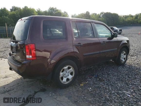 2011 Honda Pilot LX with VIN 5FNYF4H24BB090224, listed as a Copart auction lot 62378855 with 159,469 mi miles and Salvage title. Bid and sale history available at DreamBid. Image 3.