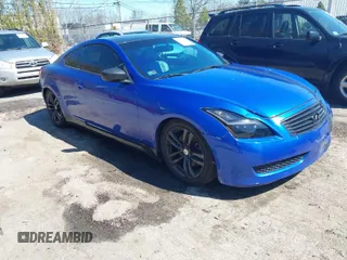 2008 Infiniti G37 Coupe Journey with VIN JNKCV64EX8M124142, listed as a IAAI auction lot 41979977 with 142,801 mi miles. Bid and sale history available at carsss.com. Image 1.