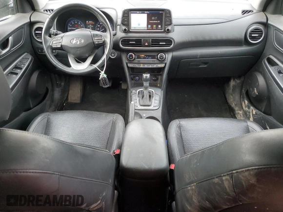 2021 Hyundai Kona Ultimate with VIN KM8K53A52MU656474, listed as a Copart auction lot 84827104 with 77,992 mi miles and Salvage Title. Bid and sale history available at carsss.com. Image 8.