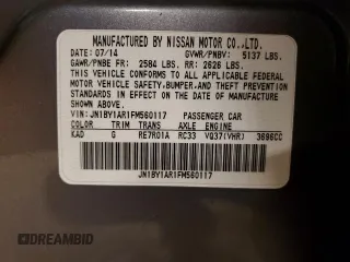 2015 Infiniti Q70 z VIN JN1BY1AR1FM560117, wystawiony jako Copart lot #81796594 z przebiegiem 87 093 mil mil oraz Szkody całkowita. Historia ofert i sprzedaży dostępna na DreamBid. Obrazek 12.
