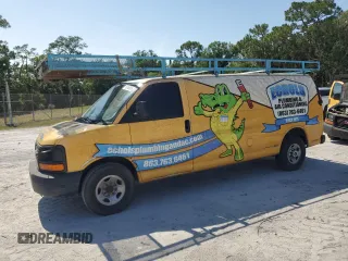 2014 GMC Savana Cargo z VIN 1GTW7GCA5E1113690, wystawiony jako Copart lot #55348085 z przebiegiem 273 564 mil mil oraz Czysty tytuł • Clean title. Historia ofert i sprzedaży dostępna na DreamBid. Obrazek 1.