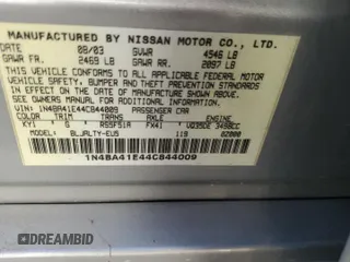 2004 Nissan Maxima SE with VIN 1N4BA41E44C844009, listed as a Copart auction lot 77887584 with 252,152 mi miles and Salvage Title. Bid and sale history available at carsss.com. Image 12.