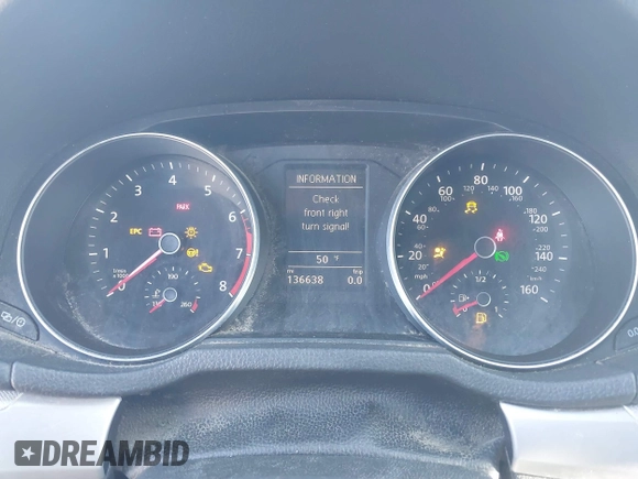 2017 Volkswagen Passat S z VIN 1VWAT7A39HC071640, wystawiony jako IAAI lot #41686081 z przebiegiem 136 638 mil mil oraz . Historia ofert i sprzedaży dostępna na DreamBid. Obrazek 7.