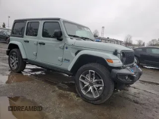 2024 Jeep Wrangler Sport S with VIN 1C4RJXN68RW229756, listed as a Copart auction lot 51948835 with 3,116 mi miles and Salvage Title. Bid and sale history available at DreamBid. Image 4.