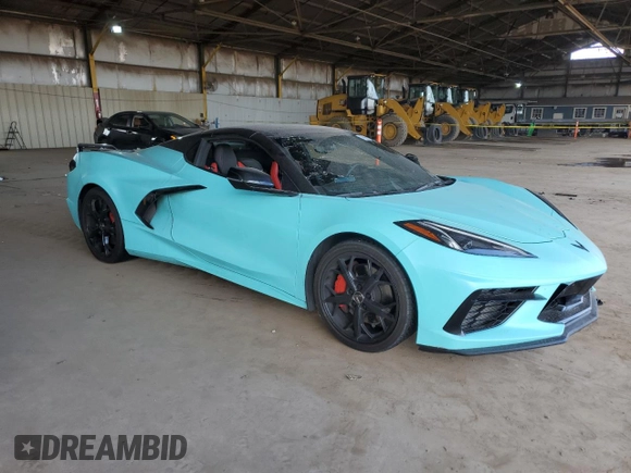 2021 Chevrolet Corvette 3LT with VIN 1G1YC3D4XM5105039, listed as a Copart auction lot 47471115 with Not provided miles and Salvage title. Bid and sale history available at DreamBid. Image 4.
