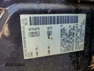 2010 Nissan Maxima SV z VIN 1N4AA5APXAC863193, wystawiony jako Copart lot #53154655 z przebiegiem 285 696 mil mil oraz Czysty tytuł • Clean title. Historia ofert i sprzedaży dostępna na DreamBid. Obrazek 12.