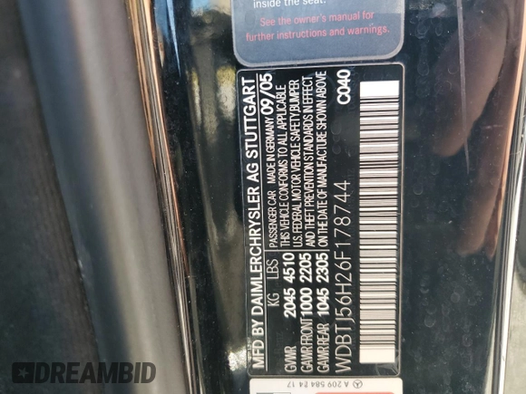 2006 Mercedes-Benz CLK 350 z VIN WDBTJ56H26F178744, wystawiony jako Copart lot #46032055 z przebiegiem 179 781 mil mil oraz Szkoda całkowita • Salvage title. Historia ofert i sprzedaży dostępna na DreamBid. Obrazek 12.