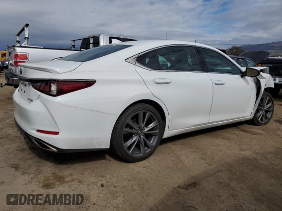 2019 Lexus ES with VIN 58ABZ1B17KU007408, listed as a Copart auction lot 46005325 with 50,084 mi miles and Salvage Title. Bid and sale history available at carsss.com. Image 3.