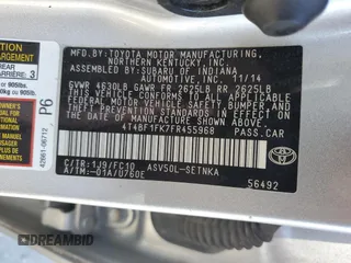 2015 Toyota Camry XLE with VIN 4T4BF1FK7FR455968, listed as a Copart auction lot 42495035 with 129,131 mi miles and Salvage Title. Bid and sale history available at carsss.com. Image 15.