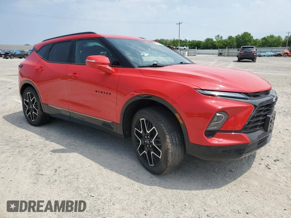 2023 Chevrolet Blazer RS with VIN 3GNKBKRS2PS220172, listed as a Copart auction lot 61058595 with 22,607 mi miles and Salvage title. Bid and sale history available at DreamBid. Image 4.