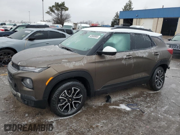 2021 Chevrolet TrailBlazer ACTIV with VIN KL79MSSL3MB131963, listed as a Copart auction lot 43930955 with 42,689 mi miles and Non Repairable. Bid and sale history available at DreamBid. Image 1.