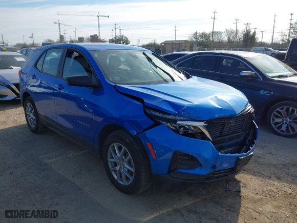 2024 Chevrolet Equinox LS with VIN 3GNAXHEG1RL170296, listed as a IAAI auction lot 41626954 with 36,780 mi miles. Bid and sale history available at carsss.com. Image 1.