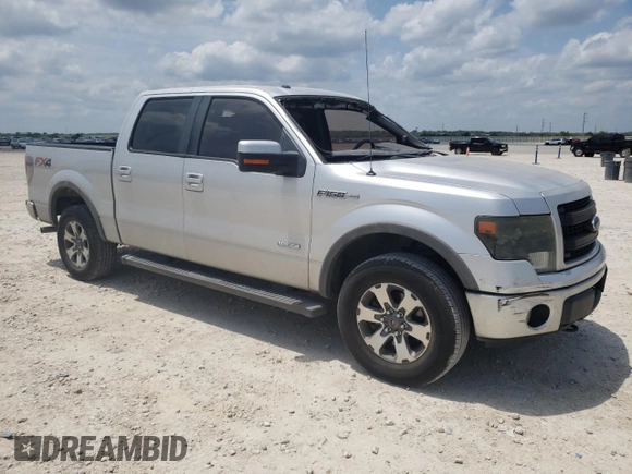 2013 Ford F-150 XL with VIN 1FTFW1ET7DFA15681, listed as a Copart auction lot 54822095 with 176,597 mi miles and Salvage title. Bid and sale history available at DreamBid. Image 4.
