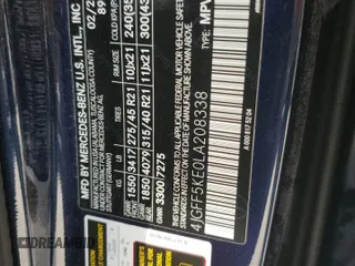 2020 Mercedes-Benz GLS 450 with VIN 4JGFF5KE0LA208338, listed as a Copart auction lot 46776954 with Not Provided miles and . Bid and sale history available at DreamBid. Image 12.