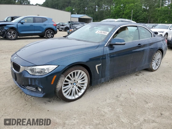 2014 BMW 4 Series 435i with VIN WBA3T3C53EP737301, listed as a Copart auction lot 57352985 with Not provided miles and Salvage title. Bid and sale history available at DreamBid. Image 1.
