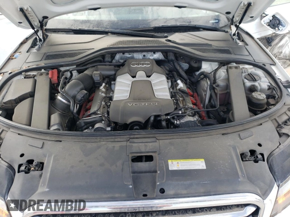 2013 Audi A8 L 3.0L with VIN WAURGAFD8DN012566, listed as a Copart auction lot 42654125 with 84,315 mi miles and Salvage Title. Bid and sale history available at carsss.com. Image 12.