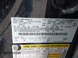 2024 Ford Expedition Max Limited с VIN 1FMJK2A83REA47162, выставлен на аукционе IAAI как лот 42416938 с пробегом 46 252 миль миль и . История ставок и продаж доступна на DreamBid. Изображение 9.