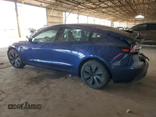 2025 Tesla Model 3 Long Range with VIN 5YJ3E1EA7SF880270, listed as a Copart auction lot 49733925 with 7,542 mi miles and Salvage Title. Bid and sale history available at DreamBid. Image 2.