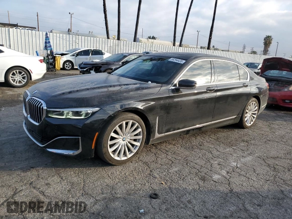 2022 BMW 7 Series 740i with VIN WBA7T2C02NCH89884, listed as a Copart auction lot 89294435 with 64,055 mi miles and Clean Title. Bid and sale history available at carsss.com. Image 1.