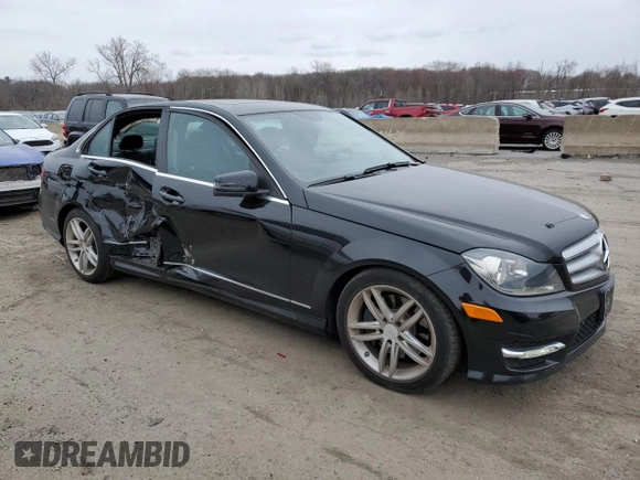 2013 Mercedes-Benz C 300 Sport with VIN WDDGF8AB0DR283941, listed as a Copart auction lot 52590685 with 55,016 mi miles and Salvage Title. Bid and sale history available at DreamBid. Image 4.