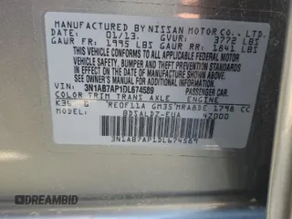 2013 Nissan Sentra SV with VIN 3N1AB7AP1DL674589, listed as a Copart auction lot 52261455 with 147,533 mi miles and Salvage Title. Bid and sale history available at DreamBid. Image 15.