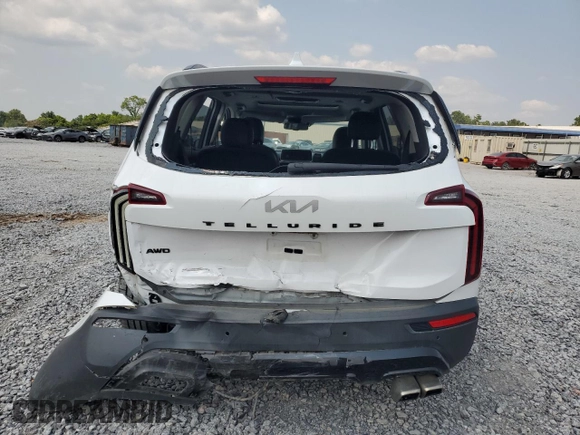 2022 Kia Telluride EX with VIN 5XYP3DHC3NG291087, listed as a Copart auction lot 59271455 with 75,318 mi miles and Salvage title. Bid and sale history available at DreamBid. Image 6.