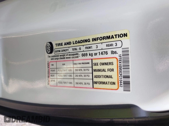 2012 Ford F-150 XL with VIN 1FTEX1EM0CFC10442, listed as a IAAI auction lot 42411826 with 176,318 mi miles and . Bid and sale history available at DreamBid. Image 9.