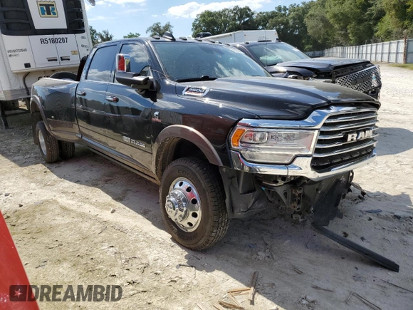 2020 Ram 3500 Longhorn with VIN 3C63RRKL4LG296520, listed as a Copart auction lot 72386394 with 47,975 mi miles and Salvage Title. Bid and sale history available at carsss.com. Image 4.