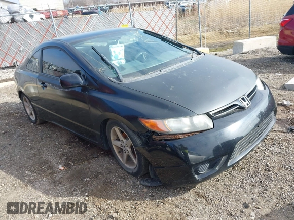 2008 Honda Civic Cpe LX with VIN 2HGFG12608H545783, listed as a IAAI auction lot 41967603 with 0 mi miles. Bid and sale history available at carsss.com. Image 1.
