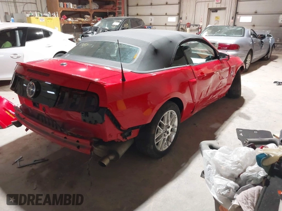 2014 Ford Mustang V6 with VIN 1ZVBP8EM9E5303736, listed as a IAAI auction lot 41895487 with 130,149 mi miles. Bid and sale history available at carsss.com. Image 4.
