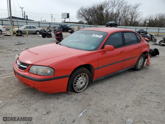 2000 Chevrolet Impala with VIN 2G1WF55K2Y9180897, listed as a Copart auction lot 88977655 with 0 mi miles and Salvage Title. Bid and sale history available at carsss.com. Image 1.