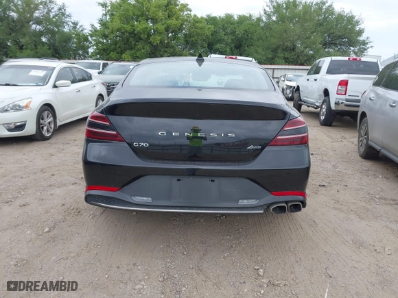 2023 Genesis G70 2.0T with VIN KMTG34TA9PU132552, listed as a IAAI auction lot 42047048 with 39,111 mi miles. Bid and sale history available at carsss.com. Image 16.