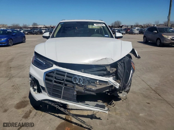 2021 Audi Q5 Premium Plus with VIN WA1BAAFYXM2067329, listed as a Copart auction lot 48824445 with 21,210 mi miles and Salvage Title. Bid and sale history available at carsss.com. Image 5.