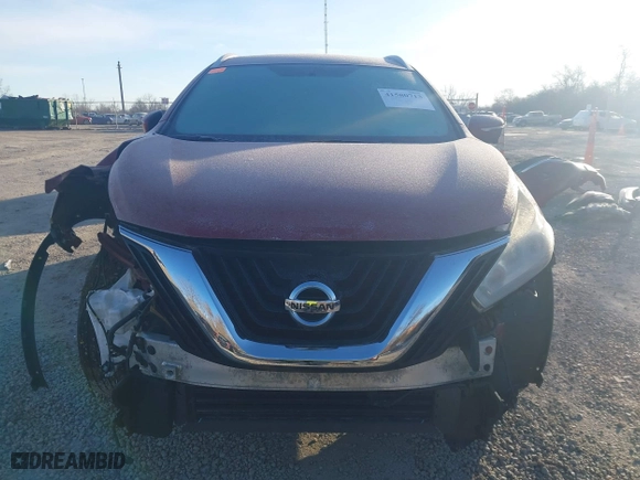 2015 Nissan Murano S with VIN 5N1AZ2MH6FN242983, listed as a IAAI auction lot 41580713 with 109,630 mi miles. Bid and sale history available at carsss.com. Image 13.