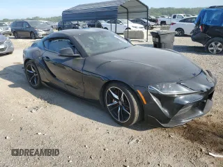 2020 Toyota GR Supra 3.0 with VIN WZ1DB4C03LW031258, listed as a Copart auction lot 63654244 with 0 mi miles and Salvage Title. Bid and sale history available at carsss.com. Image 4.
