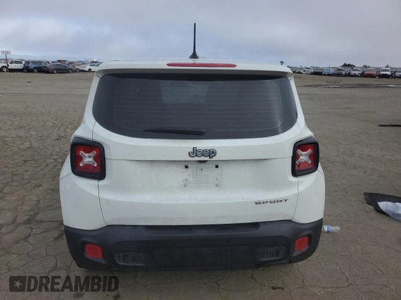 2017 Jeep Renegade Sport with VIN ZACCJAAB1HPG16988, listed as a Copart auction lot 46712195 with 109,260 mi miles and Salvage Title. Bid and sale history available at DreamBid. Image 6.