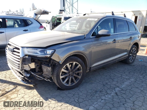 2018 Audi Q7 Premium with VIN WA1AAAF76JD013013, listed as a Copart auction lot 38242263 with 54,725 mi miles and . Bid and sale history available at DreamBid. Image 1.