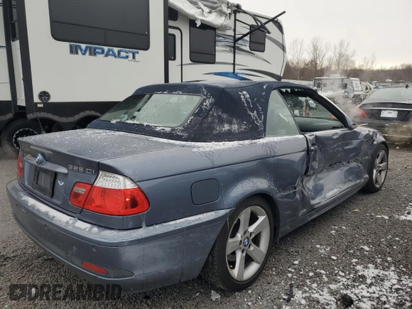 2004 BMW 3 Series 325Ci with VIN WBABW33434PL33813, listed as a Copart auction lot 85084584 with 104,742 mi miles and Clean Title. Bid and sale history available at carsss.com. Image 3.