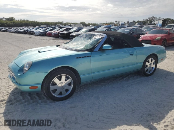 2002 Ford Thunderbird Hardtop Premium with VIN 1FAHP60A32Y108035, listed as a Copart auction lot 41422055 with 28,863 mi miles and Salvage Title. Bid and sale history available at DreamBid. Image 1.
