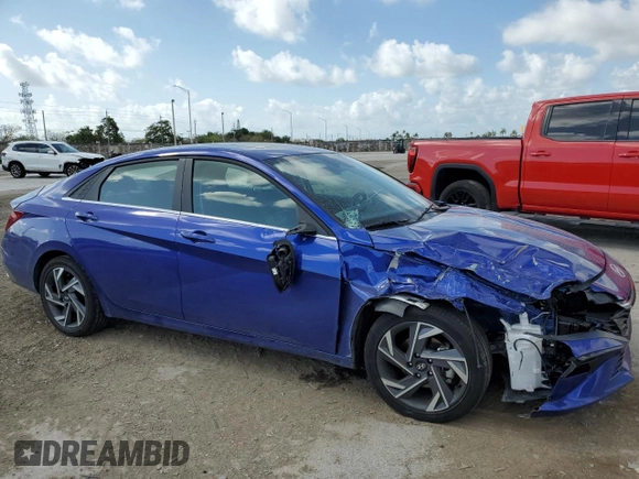 2025 Hyundai Elantra Limited z VIN KMHLN4DJ9SU121786, wystawiony jako Copart lot #54508575 z przebiegiem 13 047 mil mil oraz Czysty tytuł • Clean title. Historia ofert i sprzedaży dostępna na DreamBid. Obrazek 4.