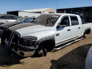 2007 Dodge Ram 2500 SLT with VIN 3D7KR29A97G791291, listed as a Copart auction lot 63494494 with 268,020 mi miles and Clean Title. Bid and sale history available at carsss.com. Image 1.
