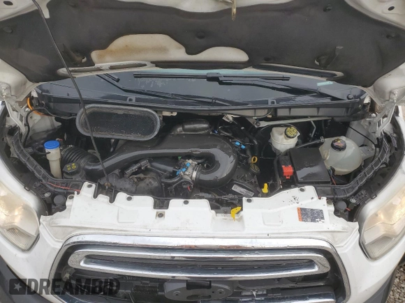 2015 Ford Transit XL with VIN 1FBAX2CM6FKA75622, listed as a Copart auction lot 49410195 with 373,295 mi miles and Salvage title. Bid and sale history available at DreamBid. Image 12.
