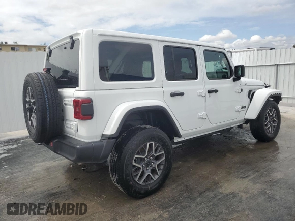 2025 Jeep Wrangler Sahara with VIN 1C4PJXEN7SW505719, listed as a Copart auction lot 52528025 with 8,911 mi miles and Clean Title. Bid and sale history available at DreamBid. Image 3.