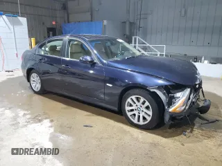 2007 BMW 3 Series 328xi with VIN WBAVC93587KX61816, listed as a Copart auction lot 88712135 with 0 mi miles and Salvage Title. Bid and sale history available at carsss.com. Image 4.