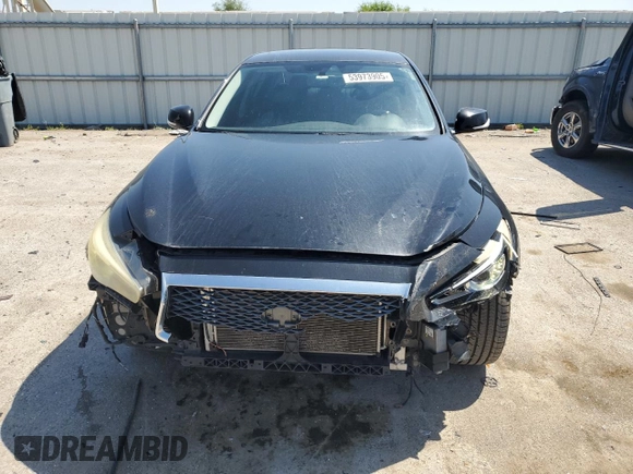 2014 Infiniti Q50 Premium with VIN JN1BV7AR8EM686789, listed as a Copart auction lot 53973905 with 130,695 mi miles and Salvage title. Bid and sale history available at DreamBid. Image 5.