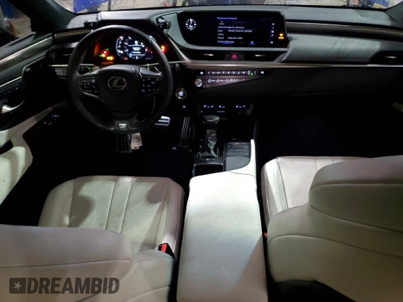 2021 Lexus ES with VIN 58AHZ1B12MU093532, listed as a Copart auction lot 43838425 with 38,430 mi miles and Salvage Title. Bid and sale history available at carsss.com. Image 8.