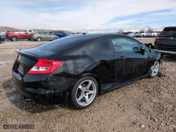 2013 Honda Civic Cpe Si with VIN 2HGFG4A56DH706433, listed as a Copart auction lot 46447385 with 133,329 mi miles and Salvage Title. Bid and sale history available at carsss.com. Image 3.