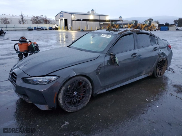2023 BMW M3 Competition with VIN WBS33AY01PFP12578, listed as a Copart auction lot 38651054 with 0 mi miles. Bid and sale history available at carsss.com. Image 1.