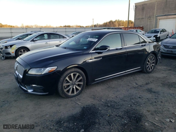 2017 Lincoln Continental Livery with VIN 1LN6L9HK0H5617100, listed as a Copart auction lot 36132313 with 184,646 mi miles. Bid and sale history available at carsss.com. Image 1.